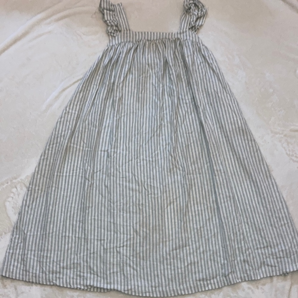 Long mint green and white striped dress size L